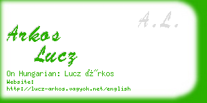 arkos lucz business card